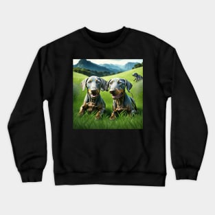 Weimaraner Puppies Crewneck Sweatshirt